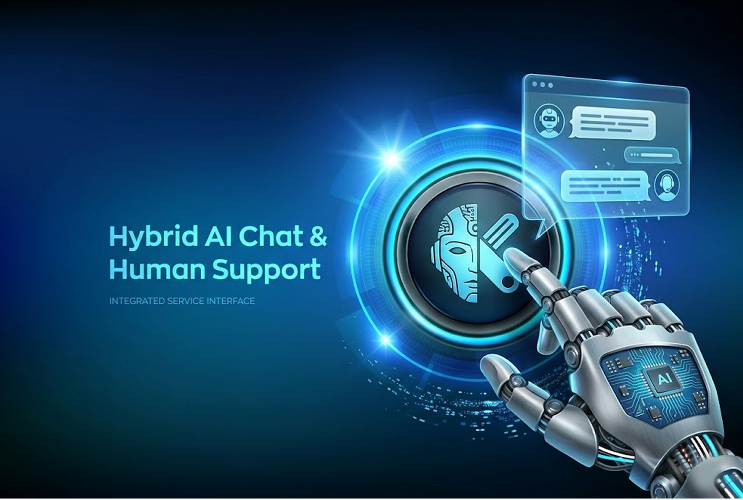 Hybrid AI Chat & Human Support